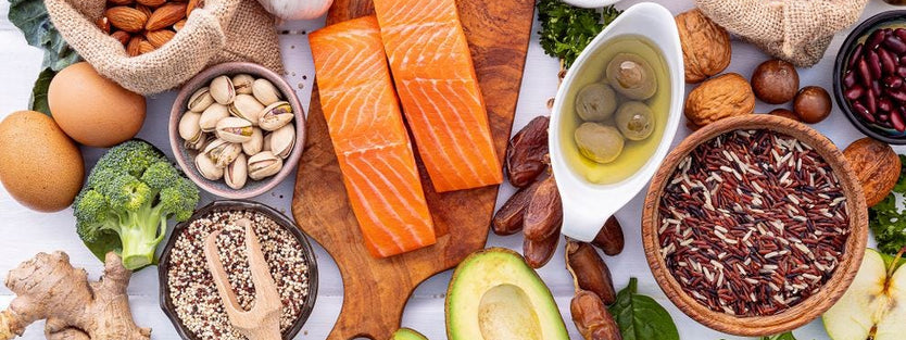 Selection of healthy foods
