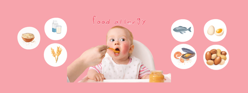 Baby in highchair and allergens