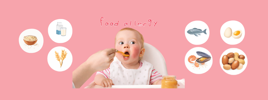 Baby in highchair and allergens