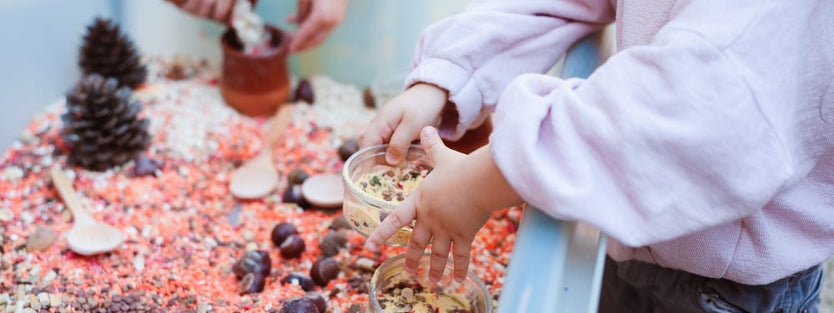 Children playing with sand