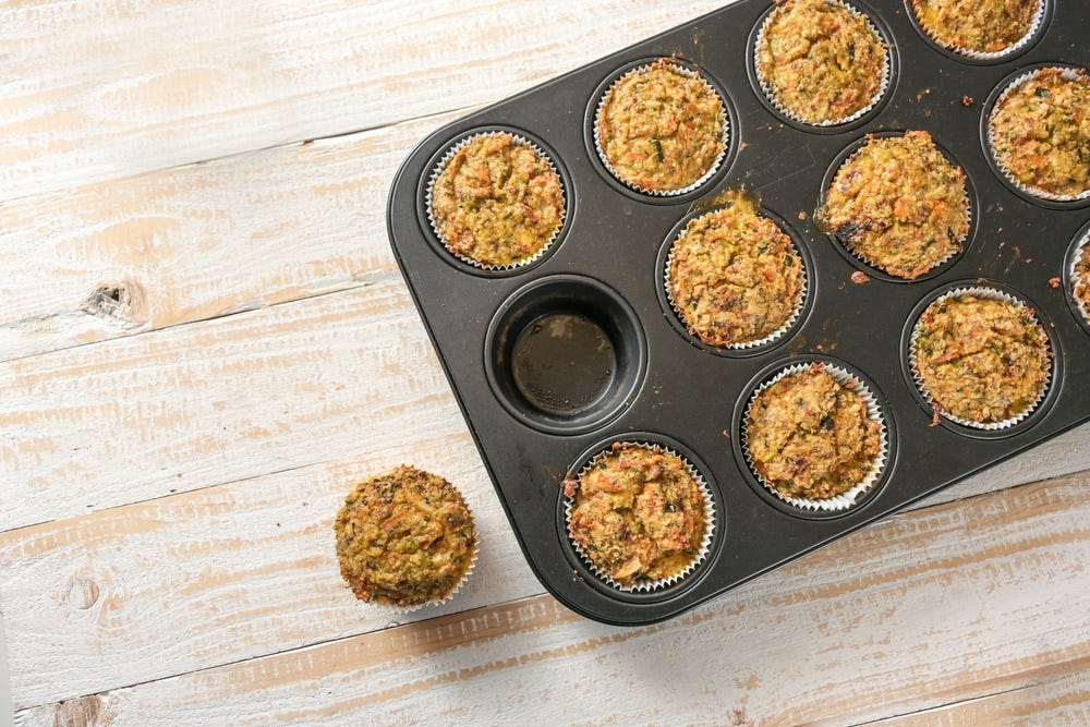 savoury muffins in a container 